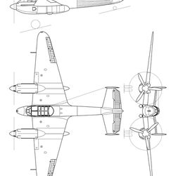 yakolev yak2 3view svg vector file