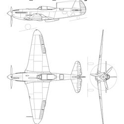 yakovlev yak 9p 3view svg verctor file