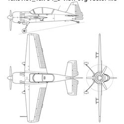yakovlev yak54 3view svg vector file