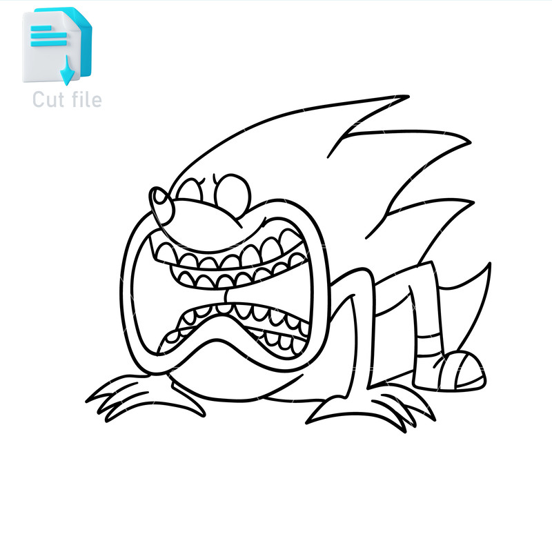 Shin Sonic SVGPNGINkSonic Cut File Editable To Use And Print Instant Download Vector Character 1