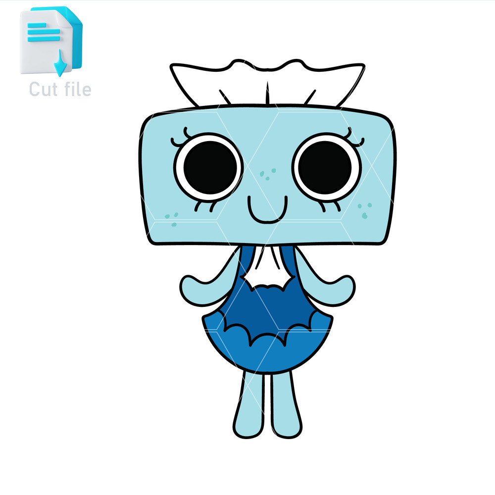 Vector Character Dandy World SVG PNG INkTisha Cut File Editable Instant Digital Download 0