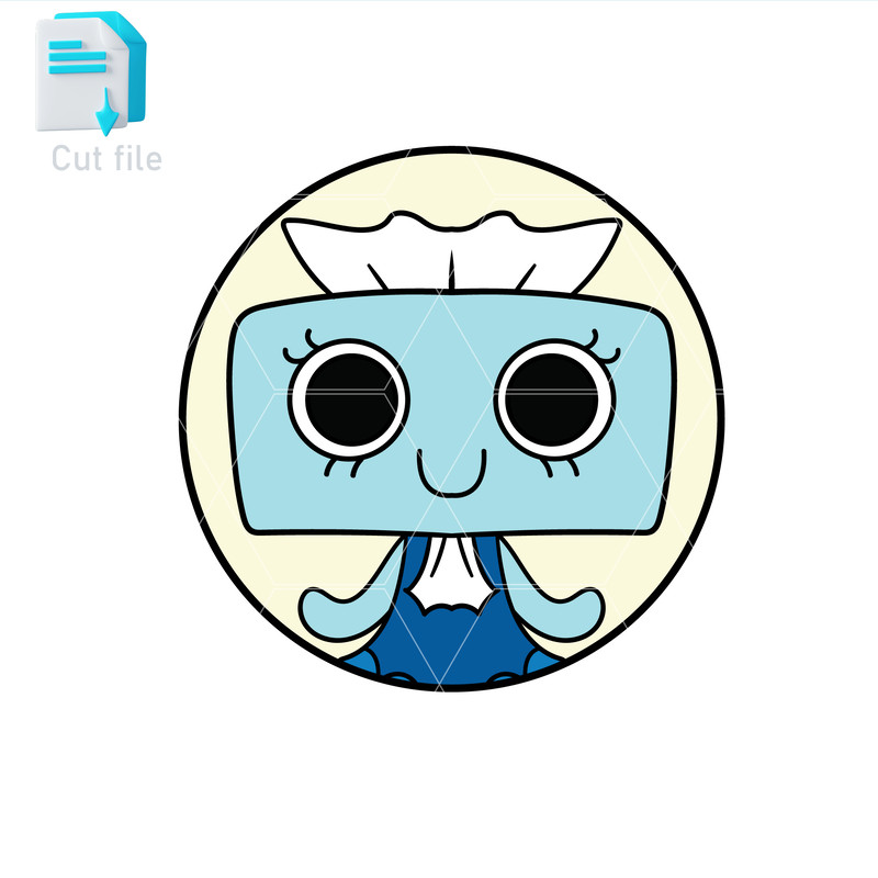 Vector Character Dandy World SVG PNG INkTisha Sticker Cut File Editable Instant Digital Download 0