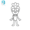 Vector Character Dandy World SVG PNG INkSprout Sticker Cut File Editable Instant Digital Download 1
