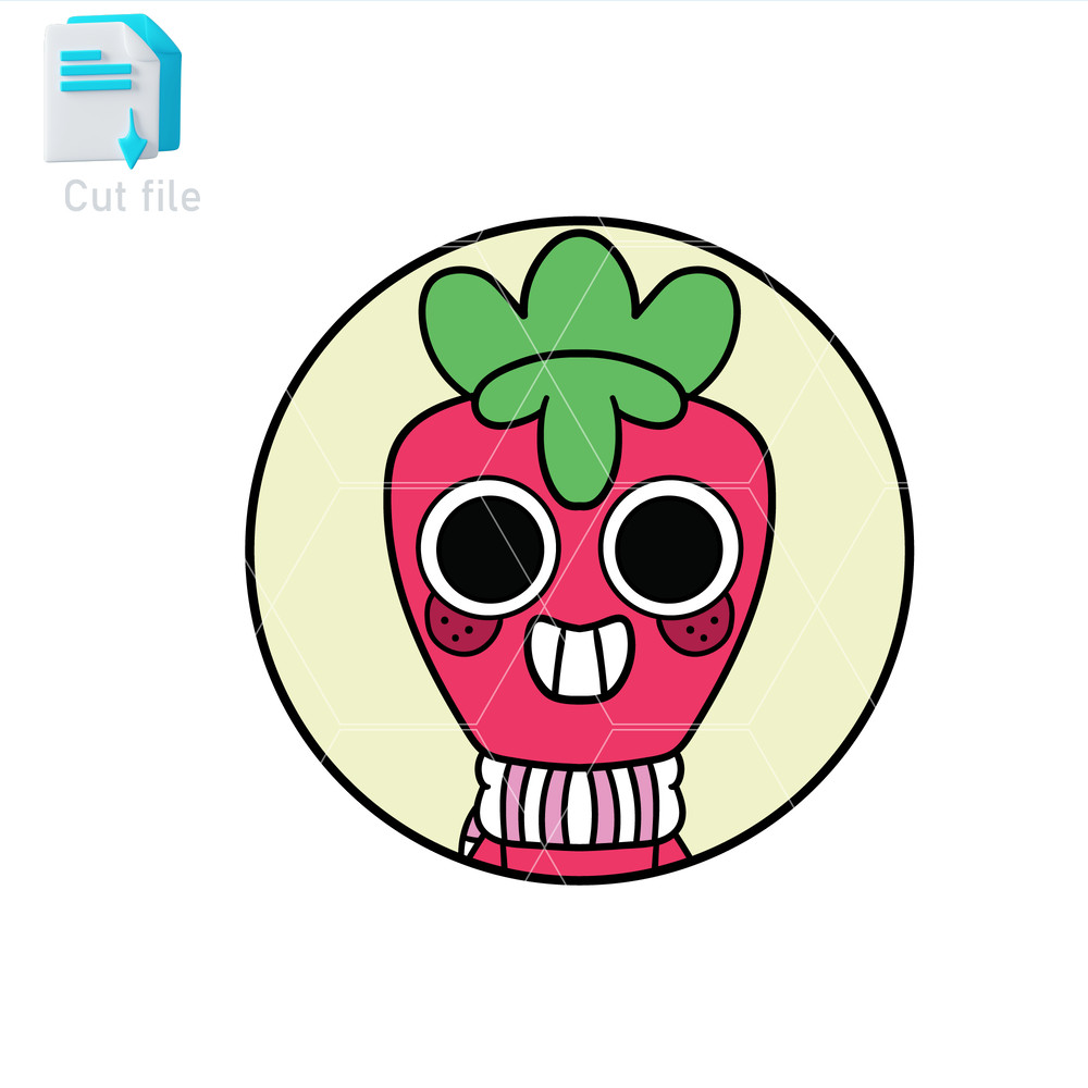 Vector Character Dandy World SVG PNG INkSprout Sticker Cut File Editable Instant Digital Download 0