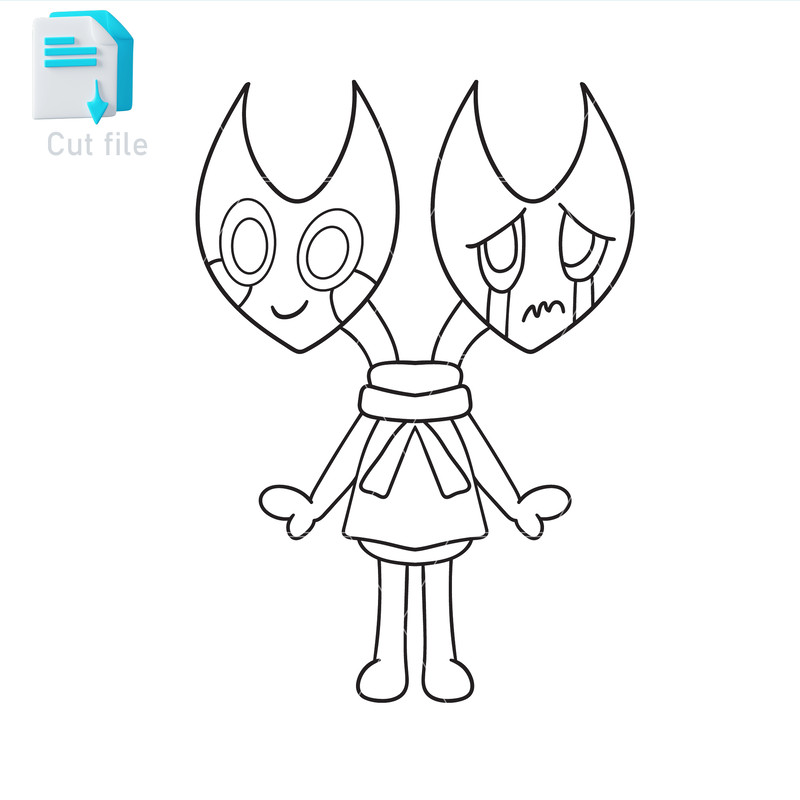 Vector Character Dandy World SVG PNG INkRazzle Dazzle Cut File Editable Instant Digital Download 1