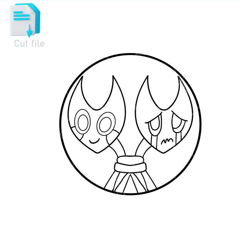 Vector Character Dandy World SVG PNG INkRazzle Dazzle Sticker Cut File Editable Instant Digital Dow 1