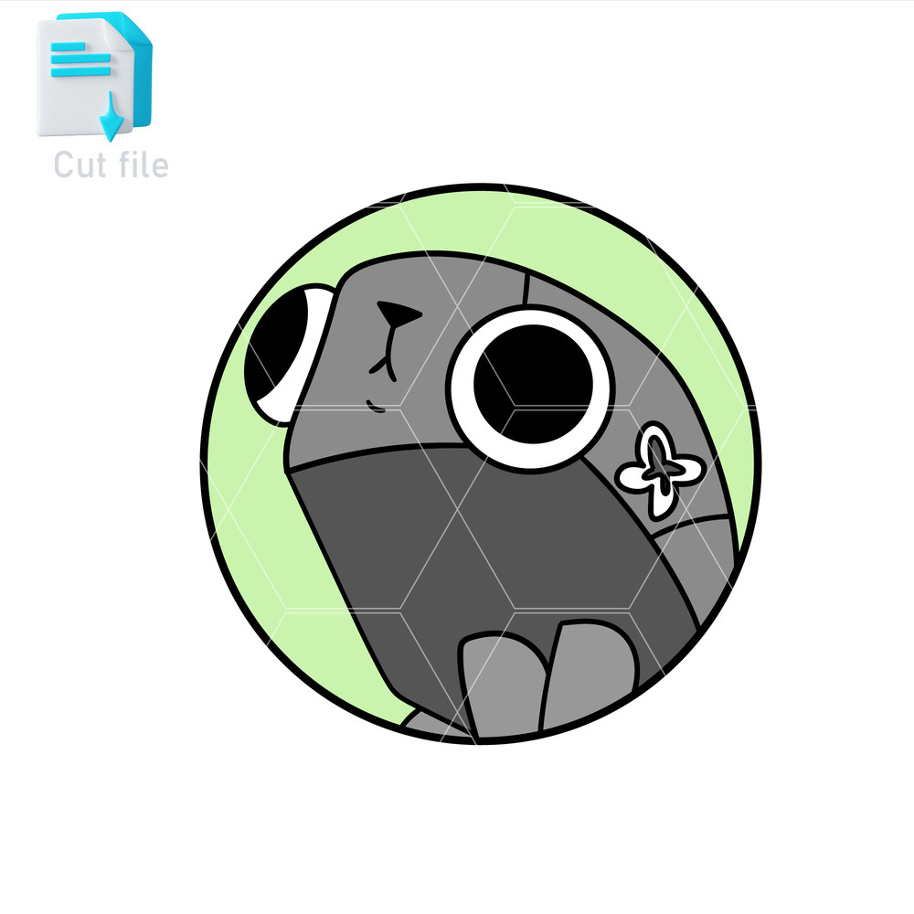 Vector Character Dandy World SVG PNG INkPebble Sticker Cut File Editable Instant Digital Download 0