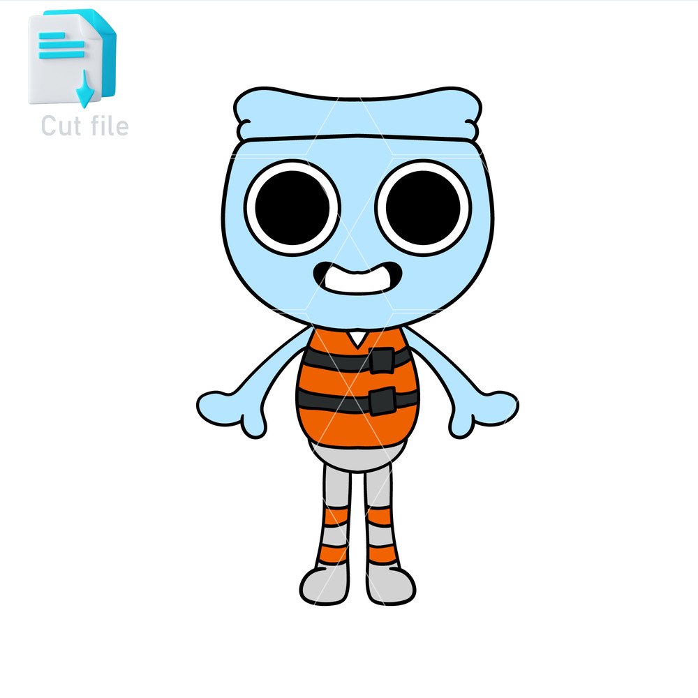 Vector Character Dandy World SVG PNG INkfinnCut File Editable Instant Digital Download 0