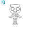 Vector Character Dandy World SVG PNG INkfinnCut File Editable Instant Digital Download 1
