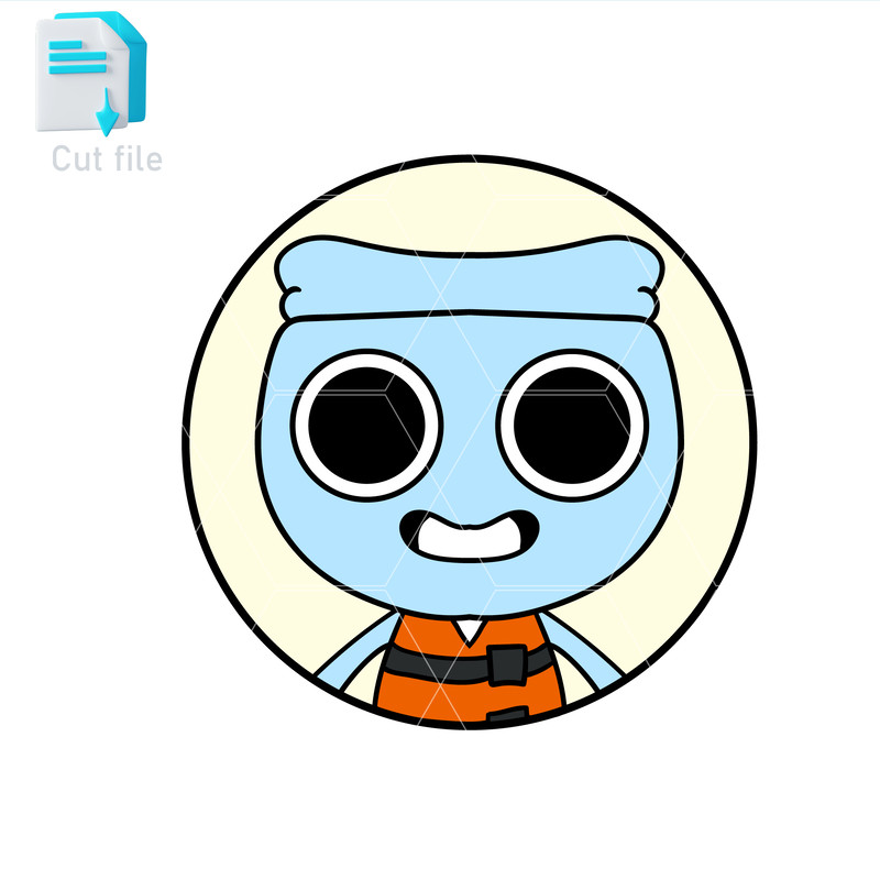 Vector Character Dandy World SVG PNG INkfinn Sticker Cut File Editable Instant Digital Download 0