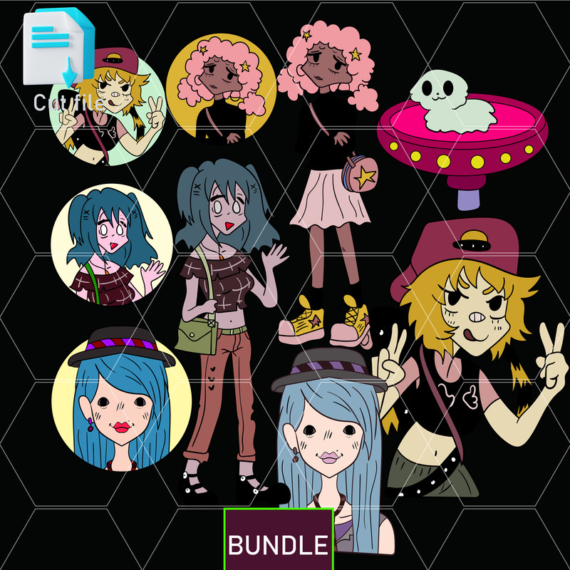 Editable Bundle Sticker Jays Skating Game SVGlacey Sticker Game SVG Maisie Png SVGInkCut FileColori 0