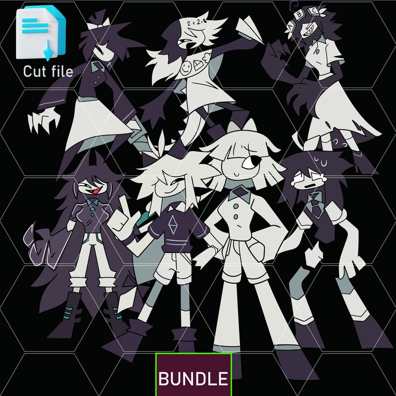 Editable Bundle Miss Thavel SVG Oliver Png Zip Miss BloomieClaireAbbie SVGInkCut FileColoring Pages 0