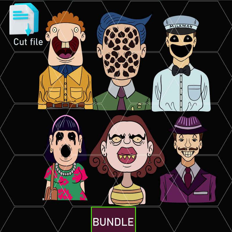 Editable Bundle Thats Not My Neighbor AngusElenois Red Handed StickerHoon Lady Hd SVGInkCut FileCol 0