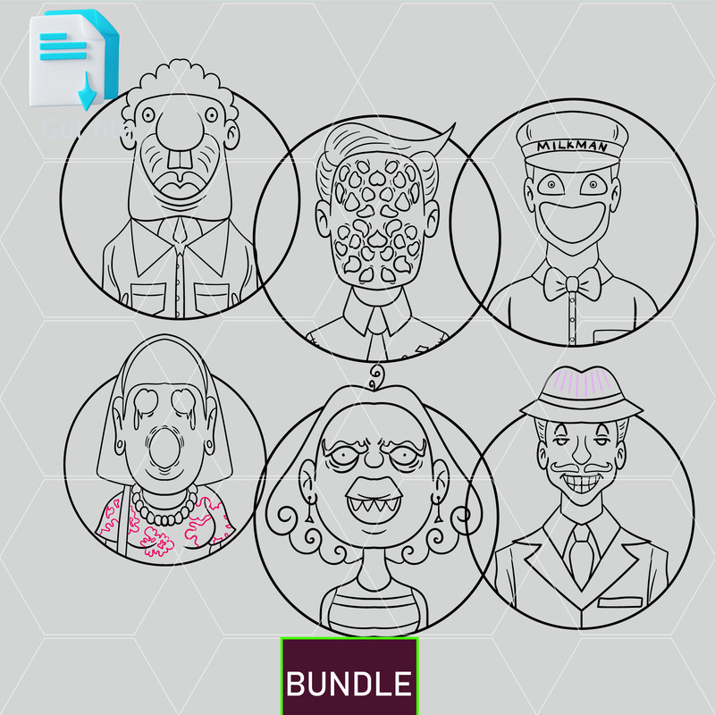 Editable Stickers Thats Not My Neighbor Alf No Monocle42Hatless SVG Hoon Lady Hd SVGInkCut FileColo 1