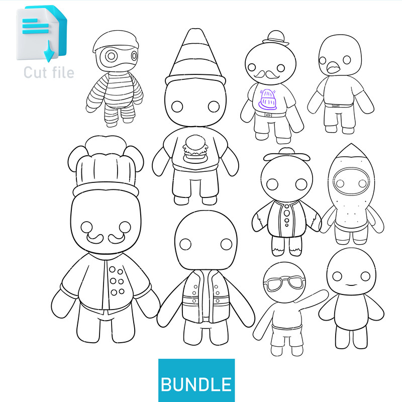 Editable Bundle Wobbly Life SVG Wobbly Life Png Wobbly Life Coloring Pages Wobbly Life SVGInkCut Fi 1