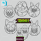 Editable Bundle Zoonomaly Eyes Opened Rabbit MonsterFriendly CowMonster Smile Cat  Coloring Pages S 1