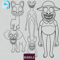 Editable Bundle Bunny From Zoonomaly SVGBunny From ZoonomalyMonster BearMonster Coloring Pages SVGI 1
