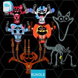 editable bundle smilling critters bobby bearhug death,craftycorn death,bubba bubbap svg,ink,png cut file.coloring pages