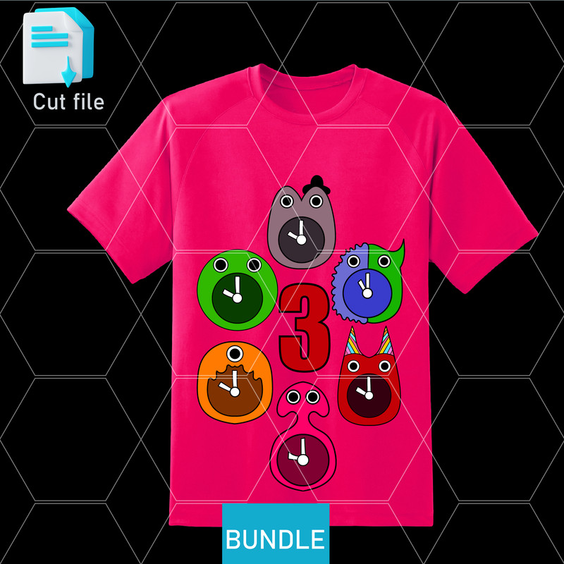Editable Bundle SVGInkPng Banban ClockBitterGiggle ClockJumbo Josh ClockSherrif ClockStinger 9th Bi 1