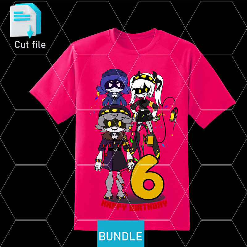 Editable Bundle SVGInkPngCut File J From Murder Drones SVG PNG Uzi From Murder Drones6th Birthday G 1