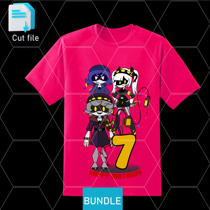 Editable Bundle SVGInkPngCut File J From Murder Drones SVG PNG Uzi From Murder Drones7th Birthday G 1