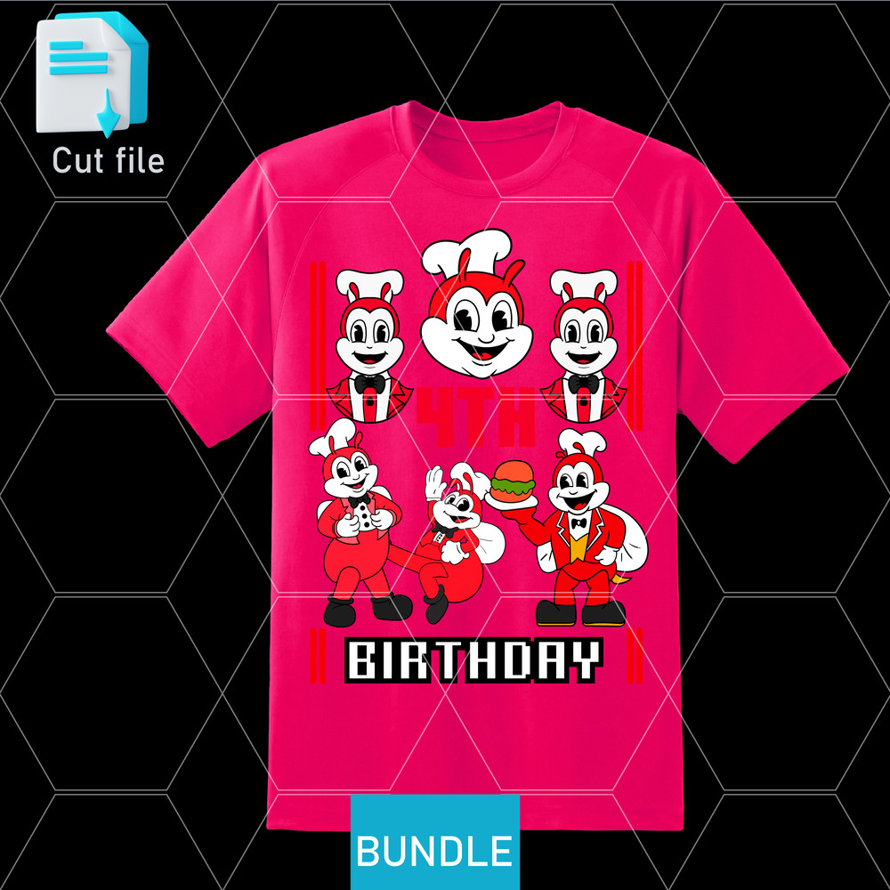 Editable Bundle SVGInkPngCut FileJollibee SVG Jollibee Sticker Jollibee PNG Jollibee TShirt4th Birt 1