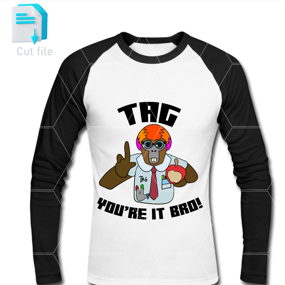 Editable Bundle SVGInkPngCut File TShirt Gorilla Tag SVG Gorilla Tag PNG Tag Youre It Bro Gorilla T 1