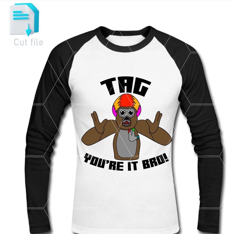 Editable Bundle SVGInkPngCut File TShirt Gorilla Tag SVG Gorilla Tag PNG Tag Youre It Bro Gorilla T 1
