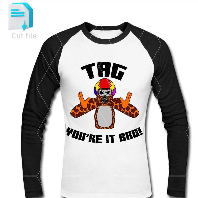 Editable Bundle SVGInkPngCut File TShirt Gorilla Tag SVG Gorilla Tag PNG Tag Youre It Bro Gorilla T 1