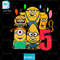 Editable Bundle SVGInkPngCut File 5th Birthday TShirt Mega Minion Gus SVG Minion Jerry PNG Tim From 0