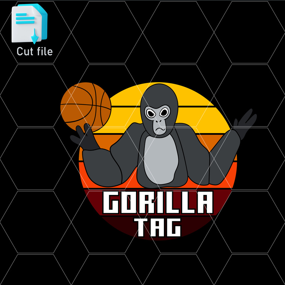 Editable Bundle SVGInkPngCut File Stickers Gorilla Tag SVG Gorilla Tag PNG Vinyl Sticker To Print G 0