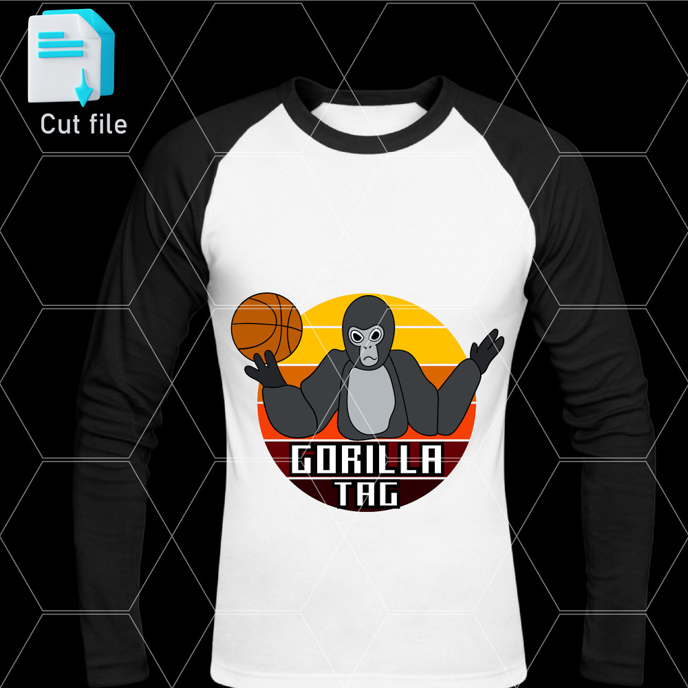 Editable Bundle SVGInkPngCut File Stickers Gorilla Tag SVG Gorilla Tag PNG Vinyl Sticker To Print G 1