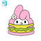 Editable SVGInkPngCut File My Melody Burger Vector Illustration Character 0
