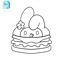 Editable SVGInkPngCut File My Melody Burger Vector Illustration Character 1