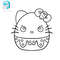 Editable SVGInkPngCut FileHello Kitty Ice Cream Vector Illustration Character 1
