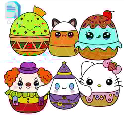 editable svg,ink,png,cut file,candy corn bat,cinnamoroll wizard squishmallows,cute clown,guacamole dip and chip,kitty