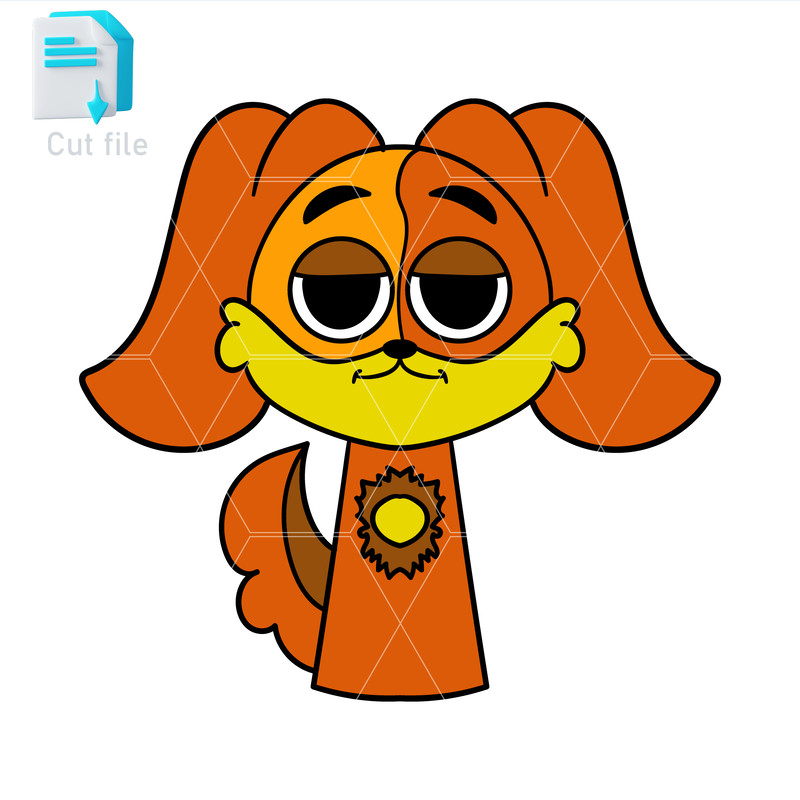 Sprunki Increedibox SVGPNGINkDogDay Cut File Editable To Use And Print Instant Download 0