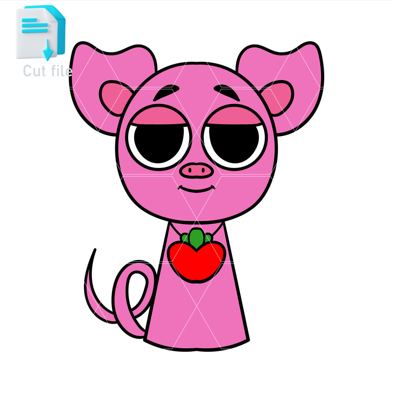 Sprunki Increedibox SVGPNGINk PickyPiggy Cut File Editable To Use And Print Instant Download 0