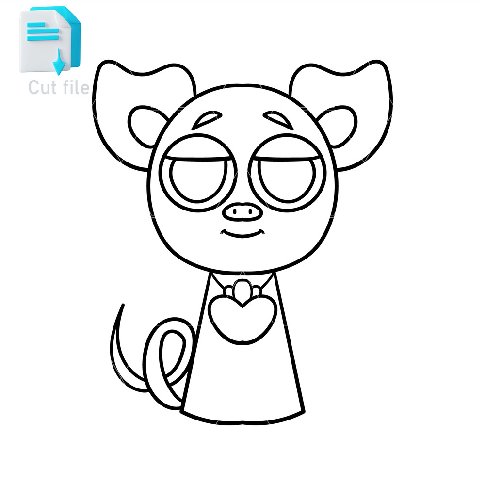 Sprunki Increedibox SVGPNGINk PickyPiggy Cut File Editable To Use And Print Instant Download 1