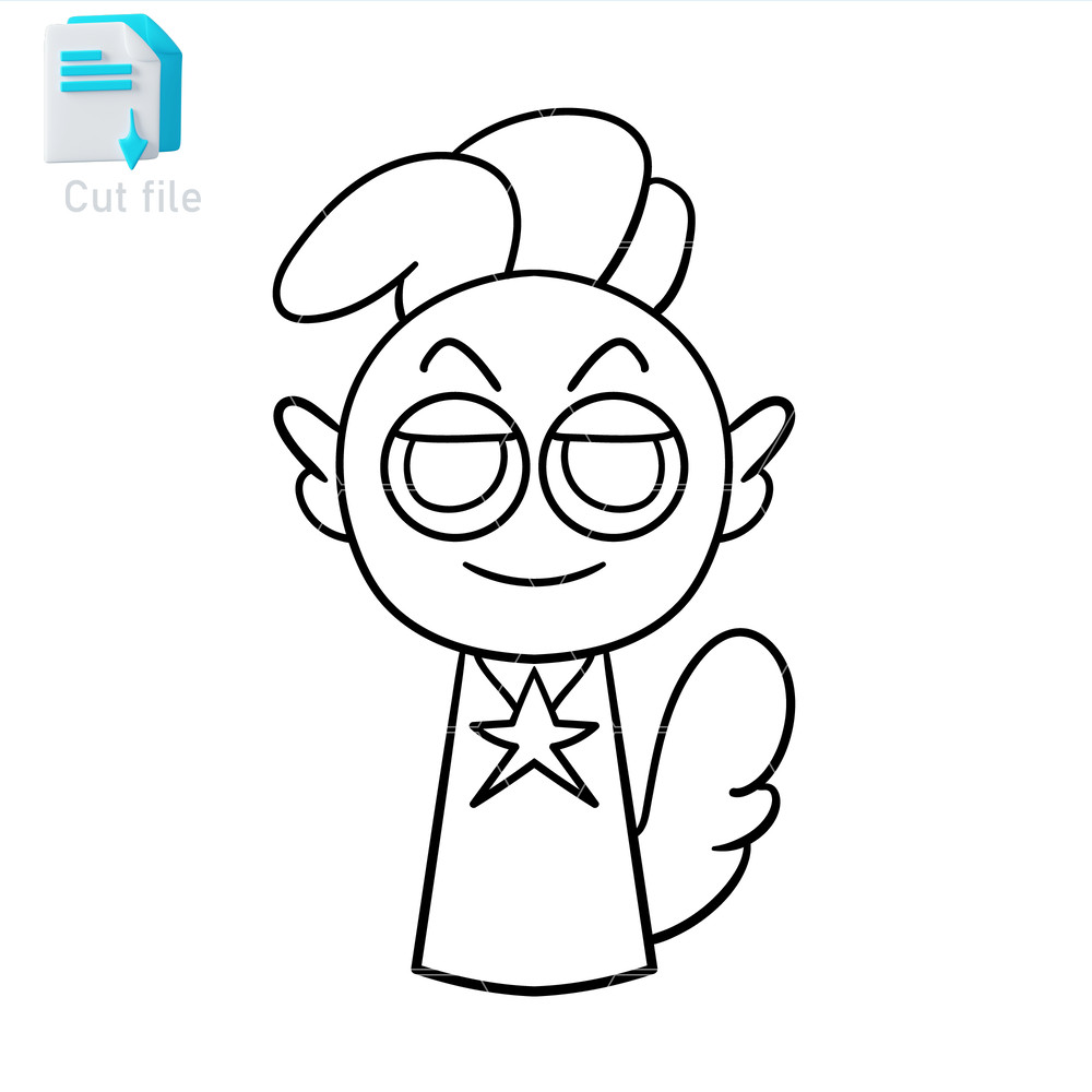 Sprunki Increedibox SVGPNGINKickinChicken Cut File Editable To Use And Print Instant Download 1