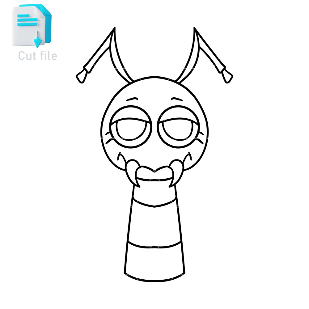 Sprunki Increedibox SVGPNGINSprunki Burgundy Betty Cut File Editable To Use And Print Instant Downl 1