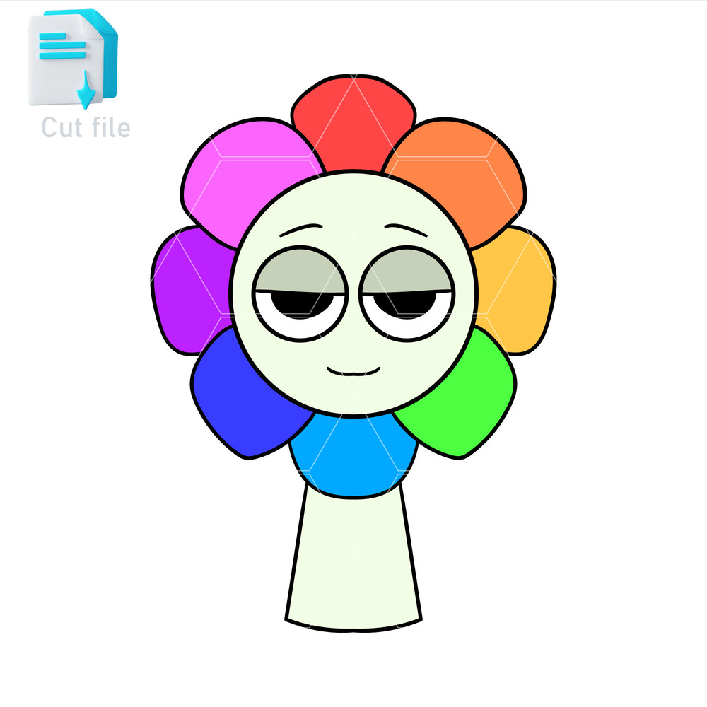 Sprunki Increedibox SVGPNGINSprunki Dandy Cut File Editable To Use And Print Instant Download 0