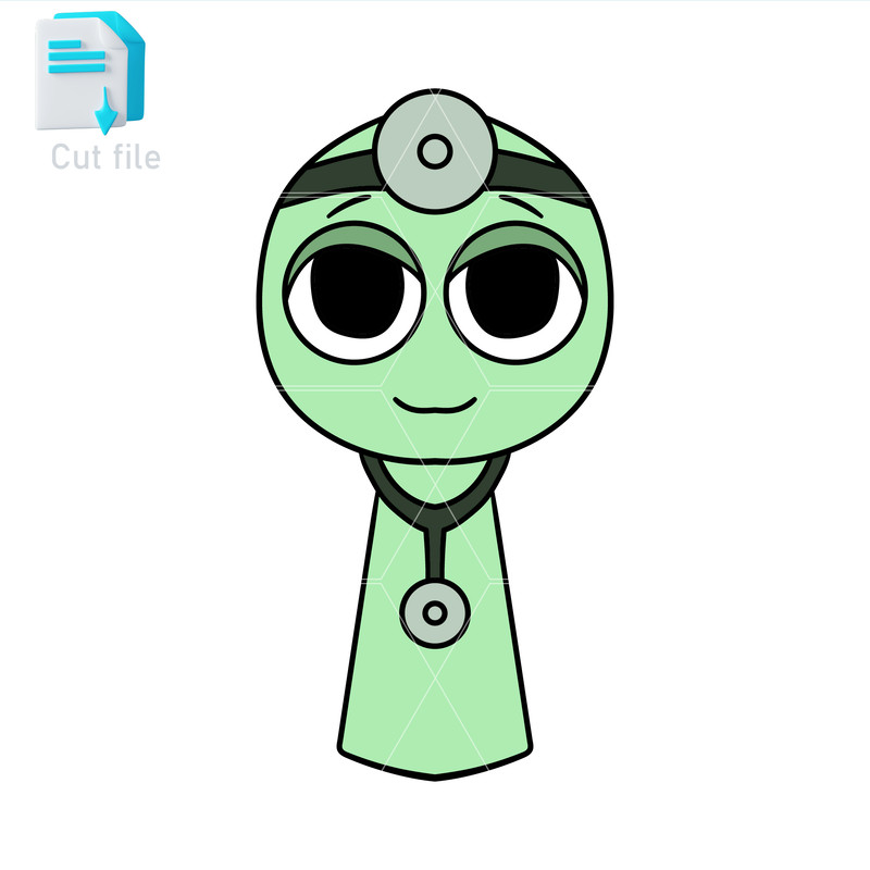 Sprunki Increedibox SVGPNGINSprunki Dr Mint And Beep Cut File Editable To Use And Print Instant Dow 0
