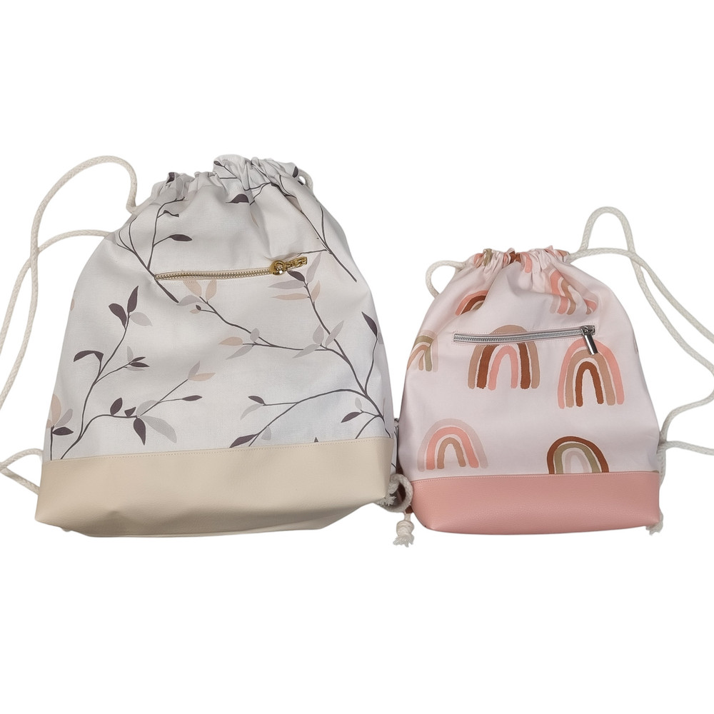 Drawstring Backpack Kids  Adult 2 Different Sizes 5