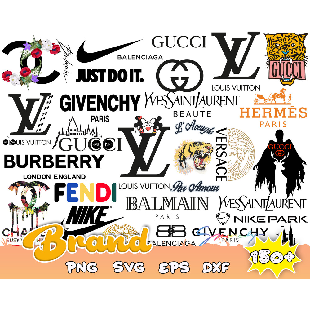 Brand Bundle Svg, Brand Logo Svg, Fashion Brand Svg, Png Dxf Eps Digital File