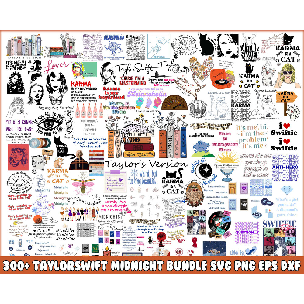 Meet Me At Midnight svg bundle, SVG Files, Svg Bundle, Cricut Svg, Png files, Eps Dxf files, Silhouette, Silhouette Art