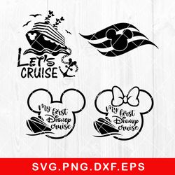 let's cruise svg, disney cruise svg, mickey and minne svg, disney vacation svg, png dxf eps file