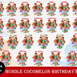 cocomelon birthday bundle png, cocomelon birthday png, cocomelon family birthday png, birthday girl png, cocomelon png