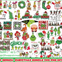 grinch christmas svg bundle, grinchmas ornament svg, files for cricut, silhouette digital files, santa hat svg, movie sv