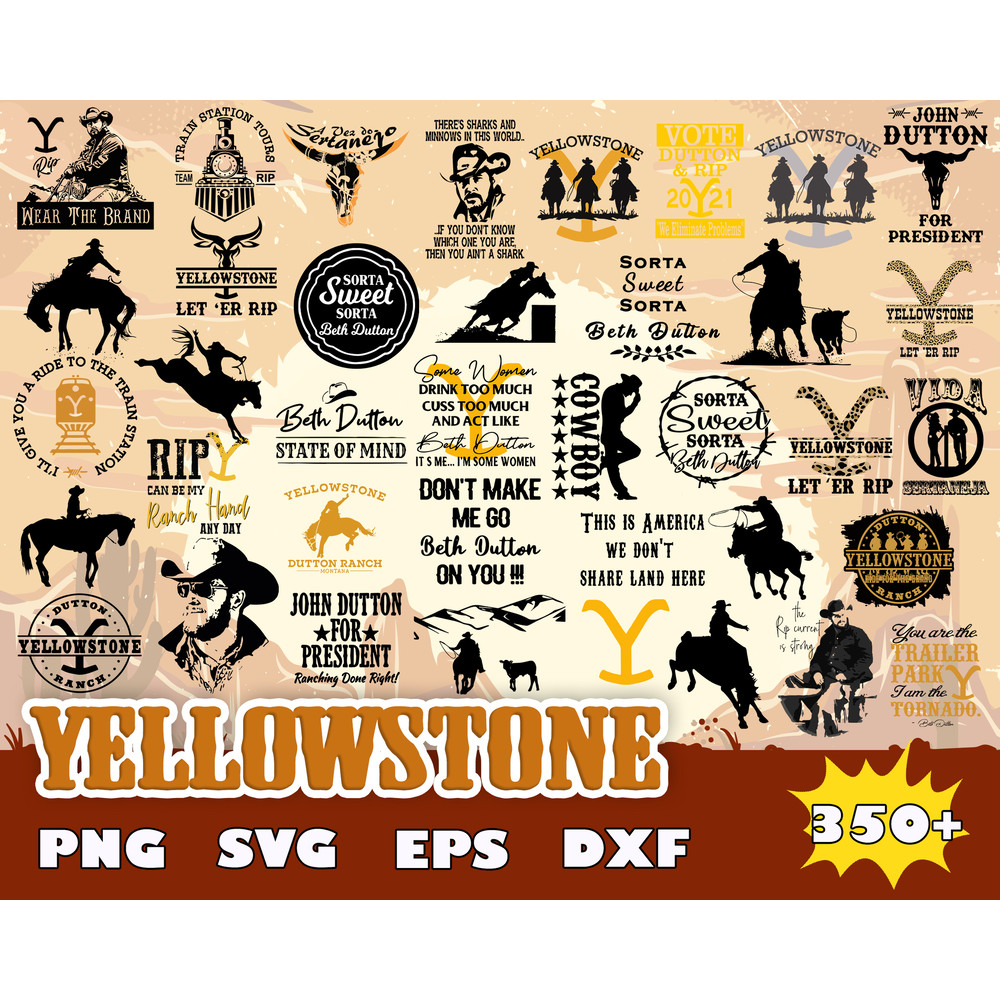 Yellowstone Bundle Svg, Yellowstone Rip Svg, Rip Wheeler Svg, Dutton Ranch Svg Cut Files Cricut Download